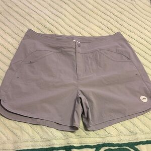 Reel Life nylon/spandex women’s gray shorts.  Size XL